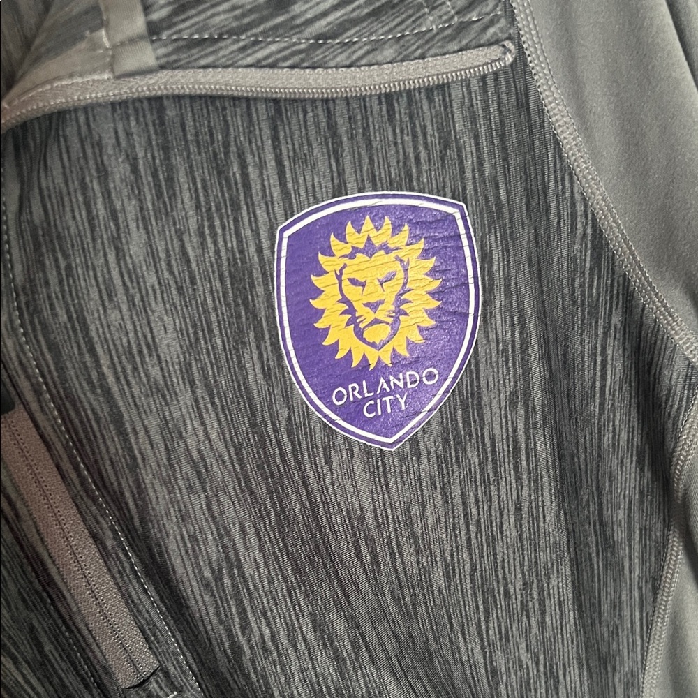 Adidas Gray Climalite Jacket Orlando City soccer Large